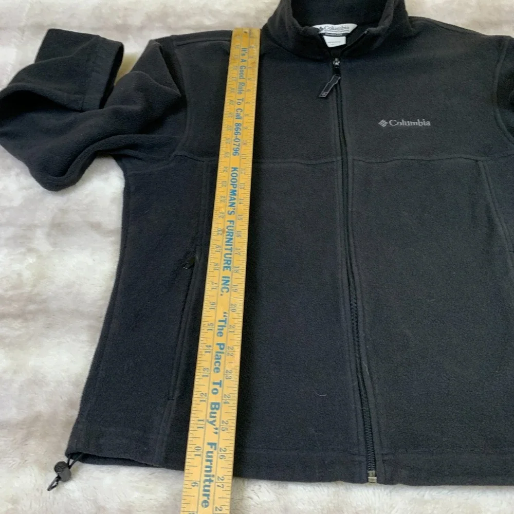 Columbia Fleece Mens Large black Full Zip‎ Long Sleeve Jacket Outdoors Casual
